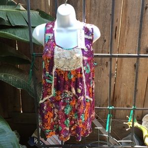 Moon & Sky size Medium Floral print new